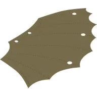 Wing 12 x 20 Right with Dark Grey Stitches Print, Tan