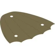 Sail, Tail 11 x 13 with Dark Grey Stitches Print, Tan
