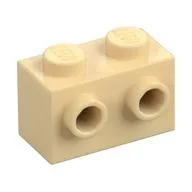 Brick Special 1 x 2 with 2 Studs on 1 Side, Tan