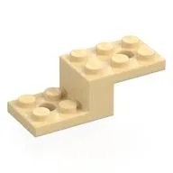 Bracket 5 x 2 x 1 1/3 with Holes, Pin Bottom, Tan