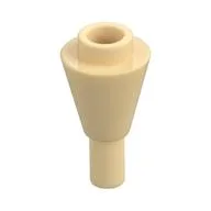 Cone 1 x 1 Inverted with Bar at Bottom (Ice Cream Cone), Tan