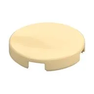 Tile Round 2 x 2 with Bottom Stud Holder, Tan