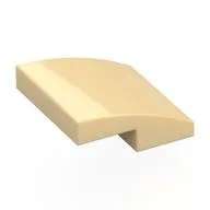 Brick Curved 2 x 2 x 2/3, Tan