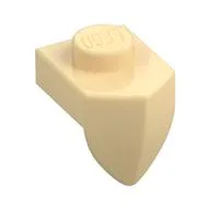 Plate Special 1 x 1 with Vertical Tooth, Tan