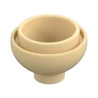Brick Round 2 x 2 Dome Bottom [Open Stud], Tan