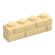 Brick Special 1 x 4 with Masonry Brick Profile, Tan