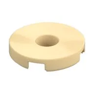 Tile Special Round 2 x 2 with Hole, Tan