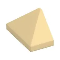 Brick Sloped 45° 2 x 1 Triple with Inside Stud Holder, Tan