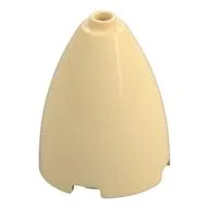 Cone 3 x 3 x 3 (Elliptic Paraboloid) with Internal Axle Hole, Tan