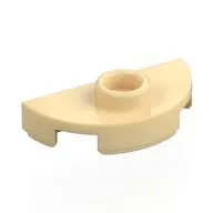 Plate Special Round 1 x 2 Half Circle with Stud (Jumper), Tan