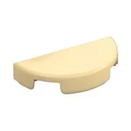 Tile Round 1 x 2 Half Circle, Tan