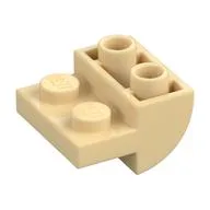Brick Curved Inverted 2 x 2 with 1 x 2 Cutouts, Tan