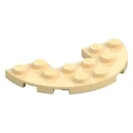 Plate Round Half 3 x 6 with 1 x 2 Cutout, Tan