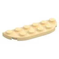 Plate Round Corners 2 x 6 Double, Tan