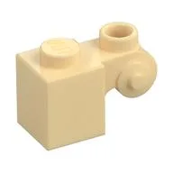 Brick Special 1 x 1 with Scroll with Open Stud, Tan
