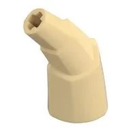 Animal Body Part, Horn Stacked 45 deg. with Axle Connectors, Tan