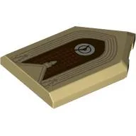 Tile Special 2 x 3 Pentagonal with Clock Tower Print, Tan