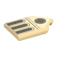 Tile Special 2 x 3 Pentagonal with Arched Windows, Round Window Print, Tan