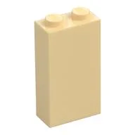Brick 1 x 2 x 3 with Bottom Stud Holder, Tan