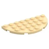 Plate Round Half 4 x 8, Tan