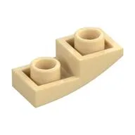 Brick Curved Inverted 2 x 1, Tan