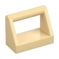 Tile Special 1 x 2 with Handle, Tan