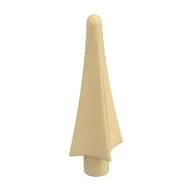 Weapon Spear Tip with Fins, Tan