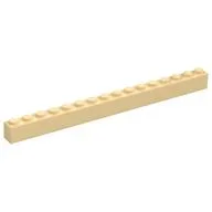 Brick 1 x 16, Tan