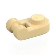 Plate Special 1 x 1 Rounded with Handle, Tan