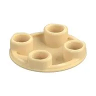 Plate Round 2 x 2 with Rounded Bottom [Boat Stud], Tan