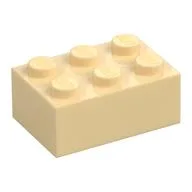 Brick 2 x 3, Tan