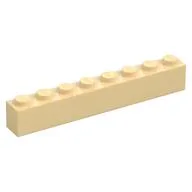 Brick 1 x 8, Tan