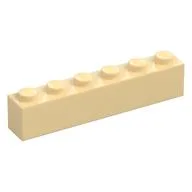 Brick 1 x 6, Tan