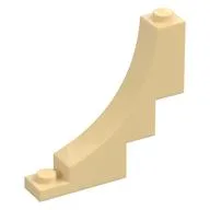 Brick Curved 1 x 5 x 4 Inverted, Tan