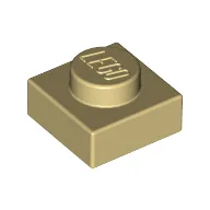 Plate 1 x 1, Tan