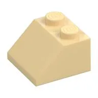 Brick Sloped 45° 2 x 2, Tan