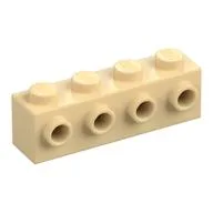 Brick Special 1 x 4 with 4 Studs on One Side, Tan