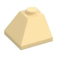 Brick Sloped 45° 2 x 2 Double Convex, Tan