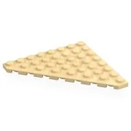 Wedge Plate 8 x 8 Cut Corner, Tan