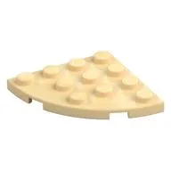 Plate Round Corner 4 x 4, Tan