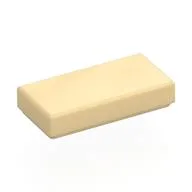 Tile 1 x 2 with Groove, Tan