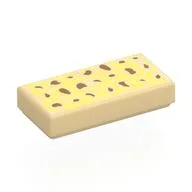 Tile 1 x 2 with Focaccia Print, Tan