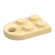 Plate Special 3 x 2 with Rounded End, Hole, Tan
