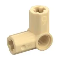 Technic Axle and Pin Connector Angled #6 - 90°, Tan