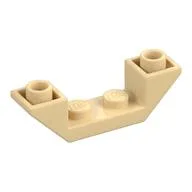 Brick Sloped Inverted 45° 4 x 1 Double with 1 x 2 Recessed, Tan
