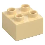 Duplo Brick 2 x 2, Tan