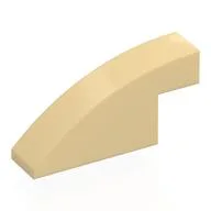 Brick Curved 1 x 4 x 1 2/3 No Studs, Tan