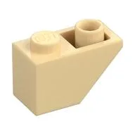 Brick Sloped Inverted 45° 2 x 1, Tan