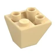 Brick Sloped Inverted 45° 2 x 2 Double Convex, Tan