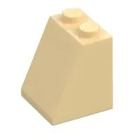 Brick Sloped 65° 2 x 2 x 2 with Bottom Tube, Tan